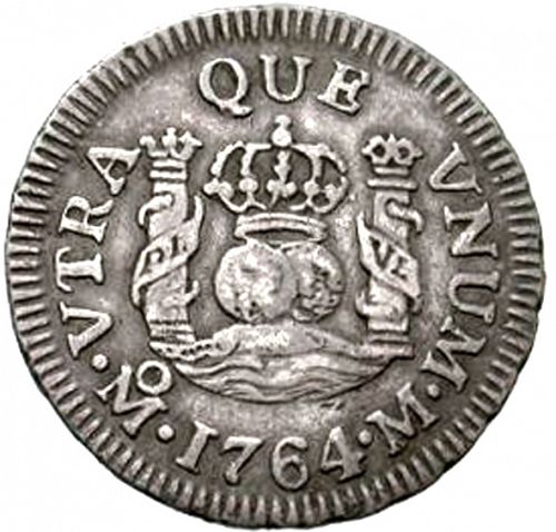 half Real Reverse Image minted in SPAIN in 1764M (1759-88  -  CARLOS III)  - The Coin Database