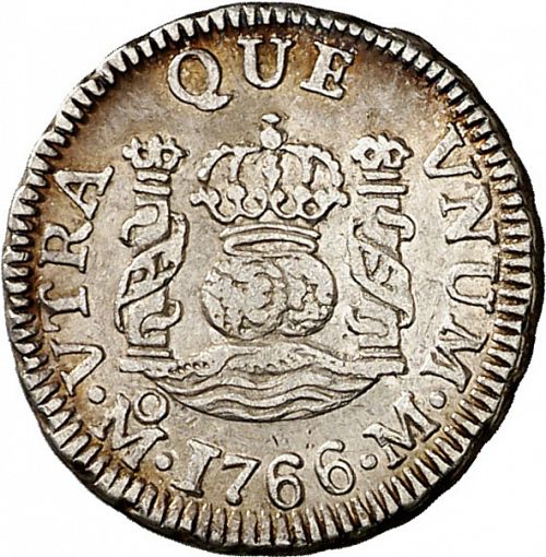 half Real Reverse Image minted in SPAIN in 1766M (1759-88  -  CARLOS III)  - The Coin Database