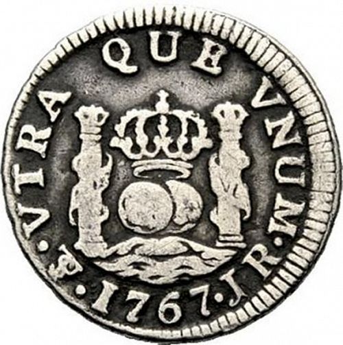 half Real Reverse Image minted in SPAIN in 1767JR (1759-88  -  CARLOS III)  - The Coin Database