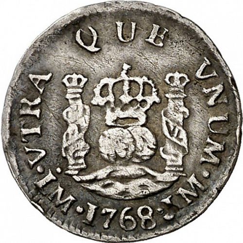 half Real Reverse Image minted in SPAIN in 1768JM (1759-88  -  CARLOS III)  - The Coin Database