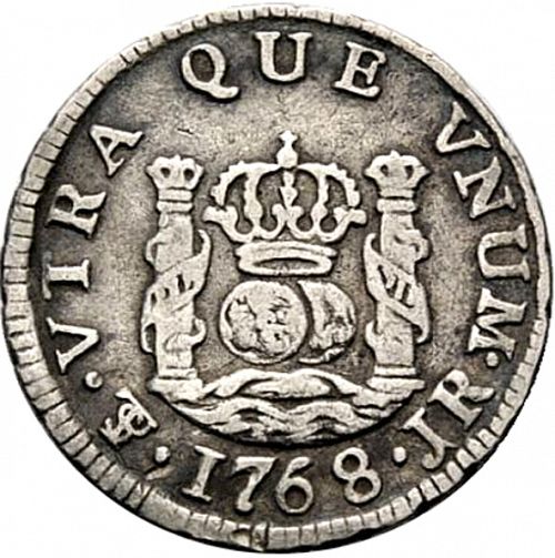 half Real Reverse Image minted in SPAIN in 1768JR (1759-88  -  CARLOS III)  - The Coin Database