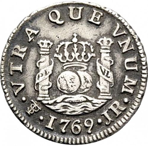 half Real Reverse Image minted in SPAIN in 1769JR (1759-88  -  CARLOS III)  - The Coin Database