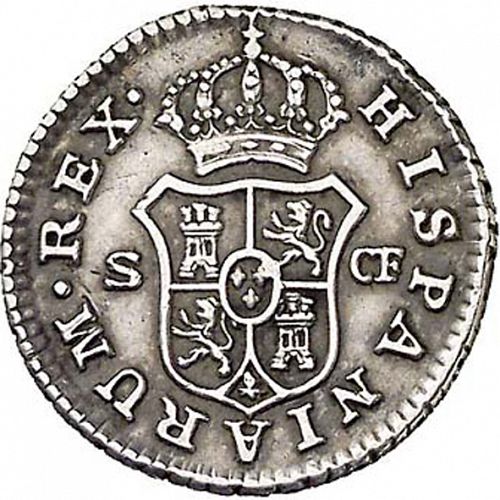 half Real Reverse Image minted in SPAIN in 1774CF (1759-88  -  CARLOS III)  - The Coin Database