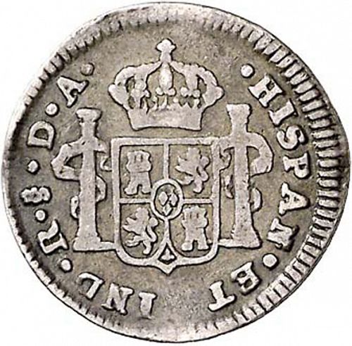 half Real Reverse Image minted in SPAIN in 1785DA (1759-88  -  CARLOS III)  - The Coin Database