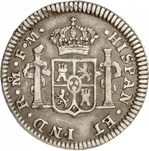 half Real Reverse Image minted in SPAIN in 1786FM (1759-88  -  CARLOS III)  - The Coin Database