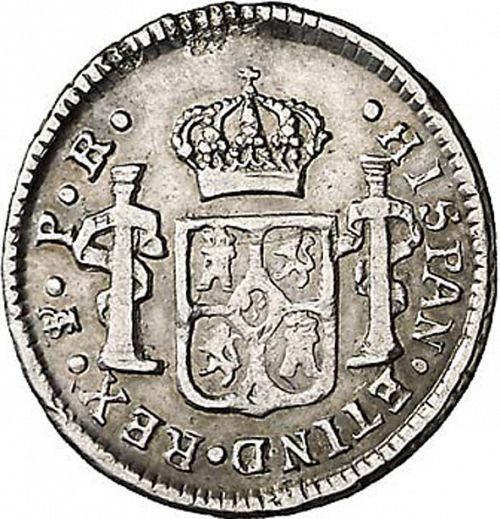 half Real Reverse Image minted in SPAIN in 1786PR (1759-88  -  CARLOS III)  - The Coin Database