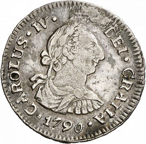 half Real Obverse Image minted in SPAIN in 1790PR (1788-08  -  CARLOS IV)  - The Coin Database