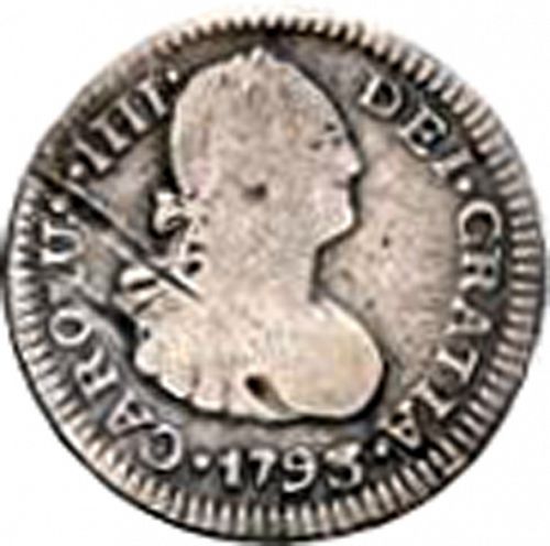half Real Obverse Image minted in SPAIN in 1793M (1788-08  -  CARLOS IV)  - The Coin Database
