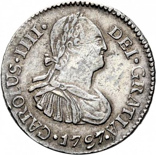 half Real Obverse Image minted in SPAIN in 1797M (1788-08  -  CARLOS IV)  - The Coin Database