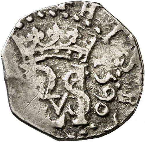 half Real Obverse Image minted in SPAIN in 1590D (1556-98  -  FELIPE II)  - The Coin Database