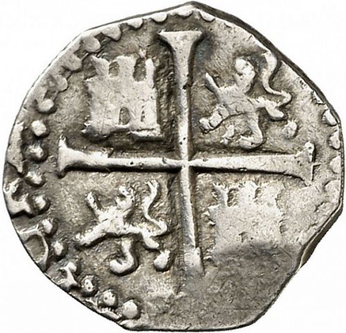 half Real Reverse Image minted in SPAIN in 1590D (1556-98  -  FELIPE II)  - The Coin Database