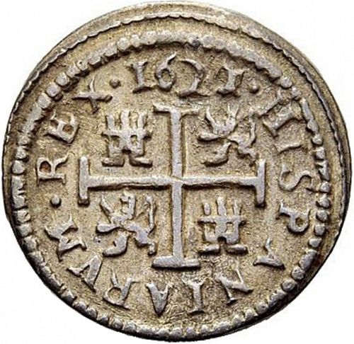 half Real Reverse Image minted in SPAIN in 1621A (1598-21  -  FELIPE III)  - The Coin Database