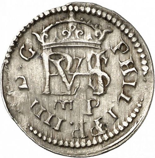 half Real Obverse Image minted in SPAIN in 1627 (1621-65  -  FELIPE IV)  - The Coin Database