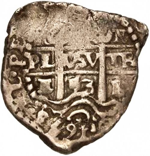 half Real Obverse Image minted in SPAIN in 1653E (1621-65  -  FELIPE IV)  - The Coin Database