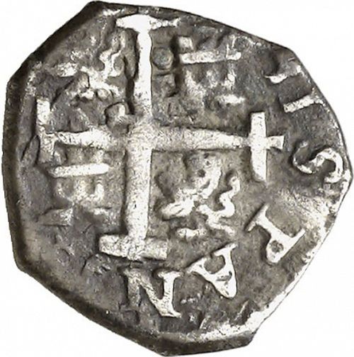 half Real Reverse Image minted in SPAIN in 1627D (1621-65  -  FELIPE IV)  - The Coin Database
