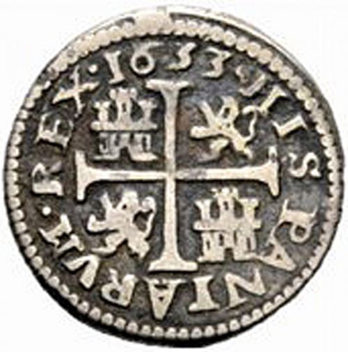 half Real Reverse Image minted in SPAIN in 1633R (1621-65  -  FELIPE IV)  - The Coin Database