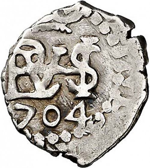 half Real Obverse Image minted in SPAIN in 1704H (1700-46  -  FELIPE V)  - The Coin Database