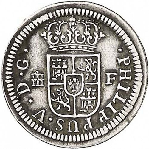 half Real Obverse Image minted in SPAIN in 1726F (1700-46  -  FELIPE V)  - The Coin Database