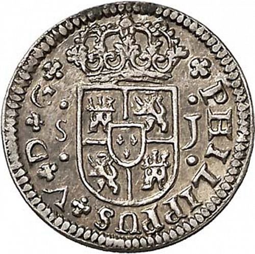half Real Obverse Image minted in SPAIN in 1726J (1700-46  -  FELIPE V)  - The Coin Database