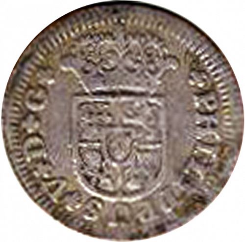half Real Obverse Image minted in SPAIN in 1729 (1700-46  -  FELIPE V)  - The Coin Database
