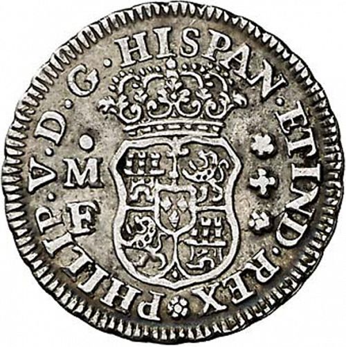 half Real Obverse Image minted in SPAIN in 1733MF (1700-46  -  FELIPE V)  - The Coin Database