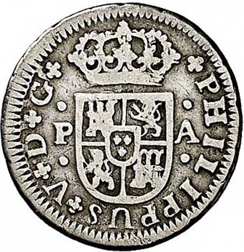 half Real Obverse Image minted in SPAIN in 1735PA (1700-46  -  FELIPE V)  - The Coin Database