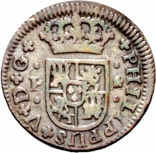 half Real Obverse Image minted in SPAIN in 1737P (1700-46  -  FELIPE V)  - The Coin Database