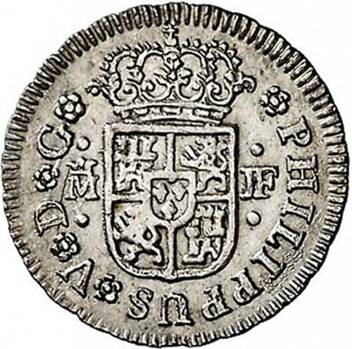 half Real Obverse Image minted in SPAIN in 1738JF (1700-46  -  FELIPE V)  - The Coin Database