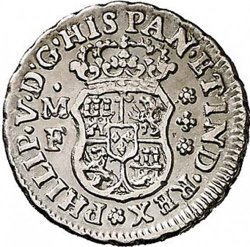 half Real Obverse Image minted in SPAIN in 1738MF (1700-46  -  FELIPE V)  - The Coin Database