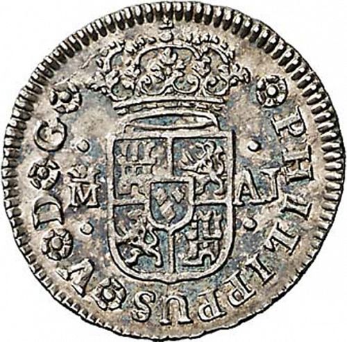 half Real Obverse Image minted in SPAIN in 1746AJ (1700-46  -  FELIPE V)  - The Coin Database