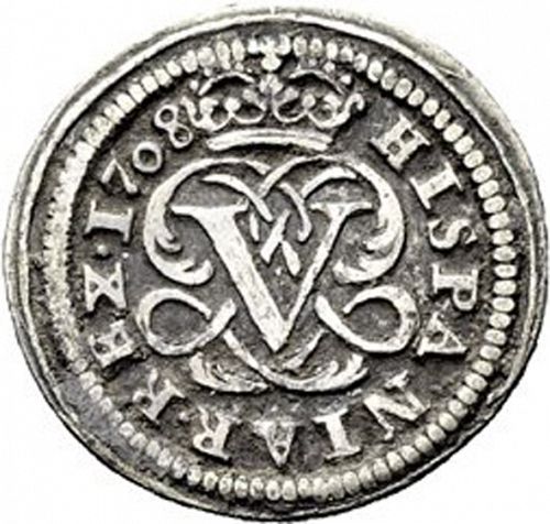 half Real Reverse Image minted in SPAIN in 1708Y (1700-46  -  FELIPE V)  - The Coin Database