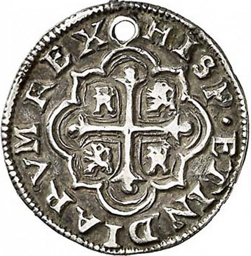 half Real Reverse Image minted in SPAIN in 1715J (1700-46  -  FELIPE V)  - The Coin Database