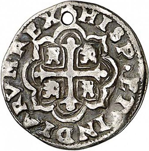 half Real Reverse Image minted in SPAIN in 1717J (1700-46  -  FELIPE V)  - The Coin Database