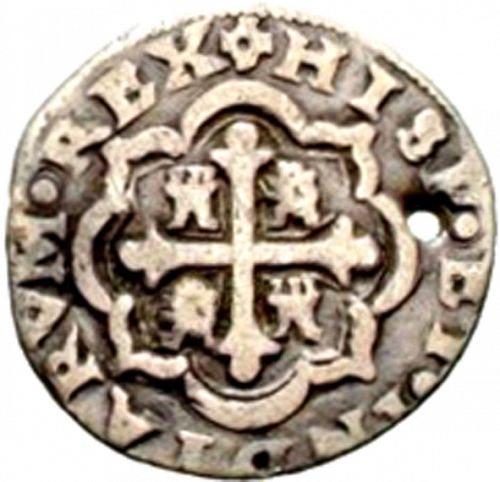 half Real Reverse Image minted in SPAIN in 1722J (1700-46  -  FELIPE V)  - The Coin Database