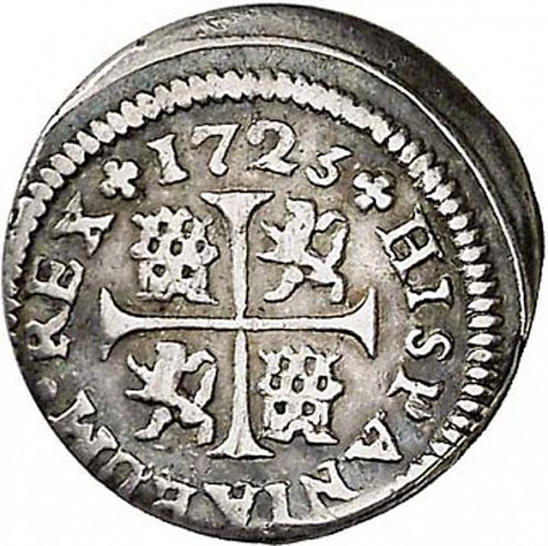 half Real Reverse Image minted in SPAIN in 1725J (1700-46  -  FELIPE V)  - The Coin Database
