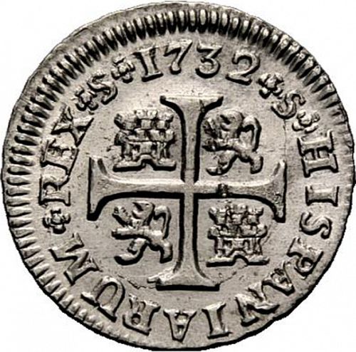 half Real Reverse Image minted in SPAIN in 1732PA (1700-46  -  FELIPE V)  - The Coin Database