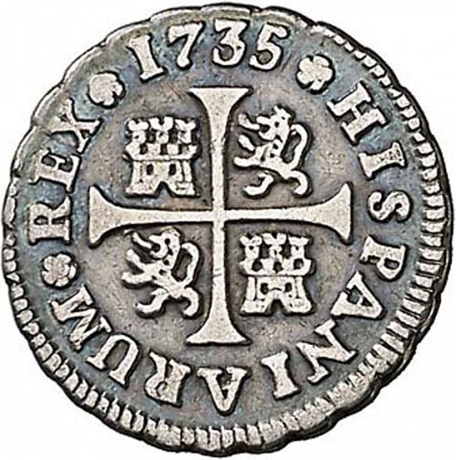 half Real Reverse Image minted in SPAIN in 1735JF (1700-46  -  FELIPE V)  - The Coin Database