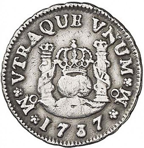 half Real Reverse Image minted in SPAIN in 1737MF (1700-46  -  FELIPE V)  - The Coin Database
