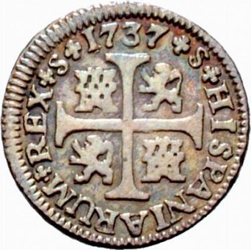 half Real Reverse Image minted in SPAIN in 1737P (1700-46  -  FELIPE V)  - The Coin Database