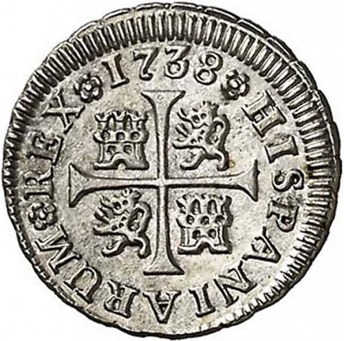 half Real Reverse Image minted in SPAIN in 1738JF (1700-46  -  FELIPE V)  - The Coin Database