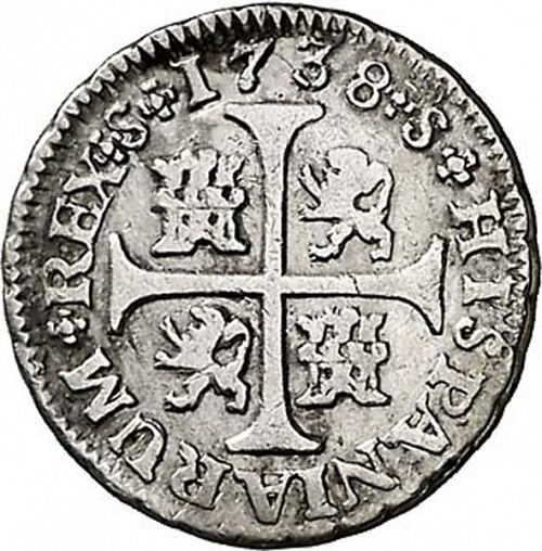 half Real Reverse Image minted in SPAIN in 1738PJ (1700-46  -  FELIPE V)  - The Coin Database