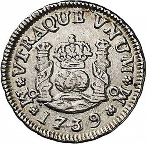 half Real Reverse Image minted in SPAIN in 1739MF (1700-46  -  FELIPE V)  - The Coin Database