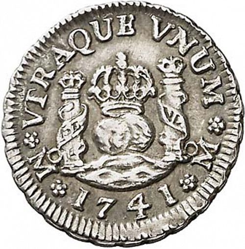 half Real Reverse Image minted in SPAIN in 1741MF (1700-46  -  FELIPE V)  - The Coin Database