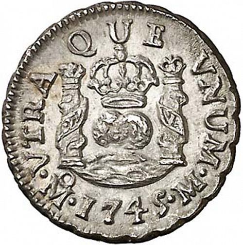 half Real Reverse Image minted in SPAIN in 1745M (1700-46  -  FELIPE V)  - The Coin Database
