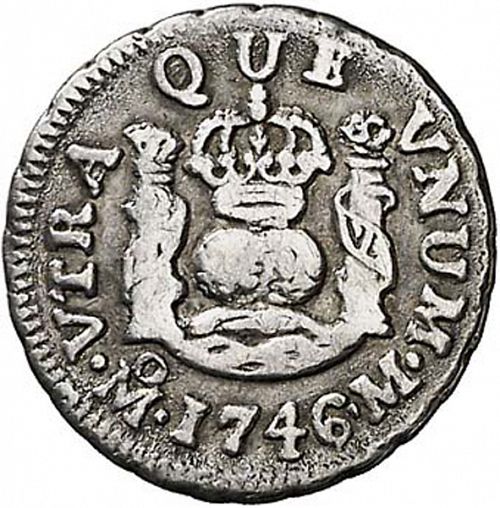 half Real Reverse Image minted in SPAIN in 1746M (1700-46  -  FELIPE V)  - The Coin Database