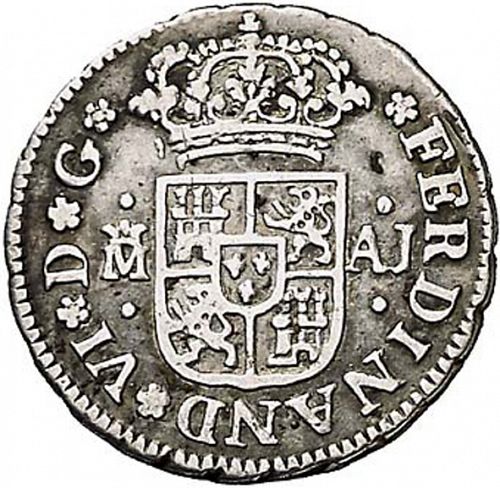 half Real Obverse Image minted in SPAIN in 1746AJ (1746-59  -  FERNANDO VI)  - The Coin Database