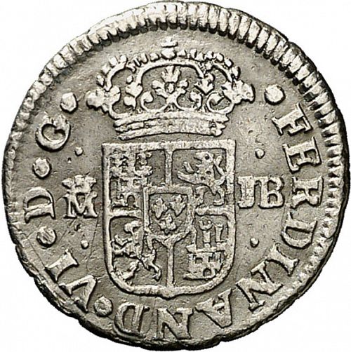 half Real Obverse Image minted in SPAIN in 1747JB (1746-59  -  FERNANDO VI)  - The Coin Database