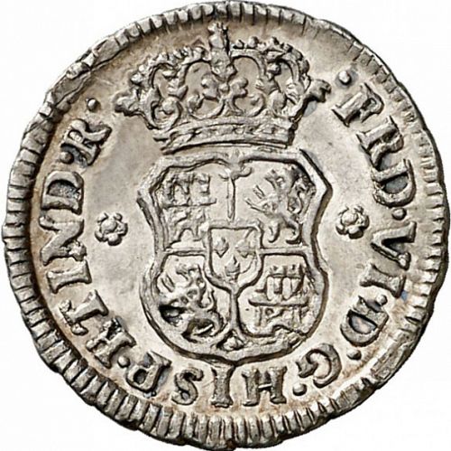 half Real Obverse Image minted in SPAIN in 1747M (1746-59  -  FERNANDO VI)  - The Coin Database