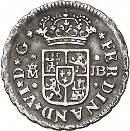 half Real Obverse Image minted in SPAIN in 1748JB (1746-59  -  FERNANDO VI)  - The Coin Database