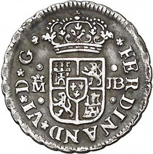 half Real Obverse Image minted in SPAIN in 1748JB (1746-59  -  FERNANDO VI)  - The Coin Database